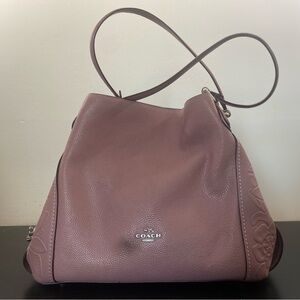 Coach 12034 Edie 31 Satchel (Rose stone) with tea rose detailing